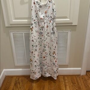 Reformation Everett Linen Dress Ivory - Size 8